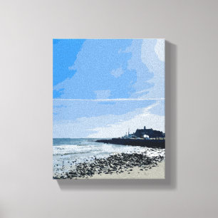 Narragansett Town Beach Rhode Island Schilderij Canvas Afdruk