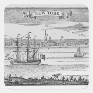 Narrative and Critical History of America" Vierkante Sticker