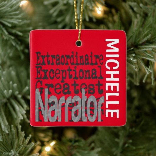 Narrator Extraordinaire CUSTOM Keramisch Ornament (Boom)