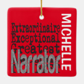 Narrator Extraordinaire CUSTOM Keramisch Ornament (Achterkant)