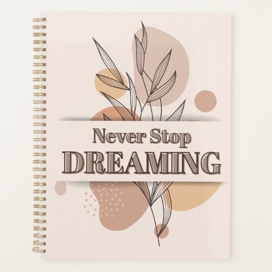 N'arrêtez jamais de rêver le planificateur (Devant)