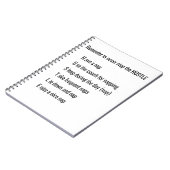 N'arrêtez jamais le Carnet brutal (Côté gauche)