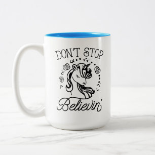 N'arrêtez pas la Mug Unicorn de Believin