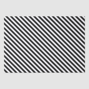Narrow Black en White Stripes Pattern Tissuepapier