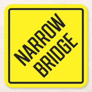 Narrow Bridge Paper-Onderzetter Vierkante Kartonnen Onderzetter
