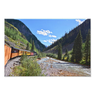 Narrow Gage Train die terugkeert naar Durango Foto Afdruk