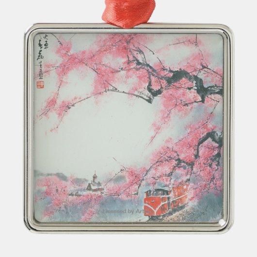 Narrow-railed Train van Mt. Ali Metalen Ornament (Voorkant)