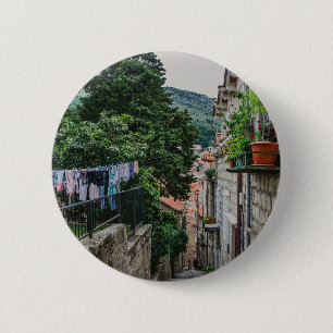 Narrow street in Dubrovnik Ronde Button 5,7 Cm