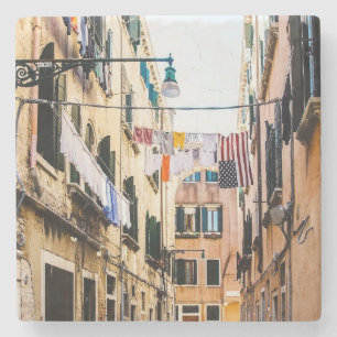 Narrow street in Venice Stenen Onderzetter