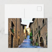Narrow Street of Orvieto Painting, Italië Briefkaart (Voorkant / Achterkant)