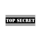 Narrow Stripes white + jouw Bericht: TOP SECRET Rubberstempel (Afrduk)