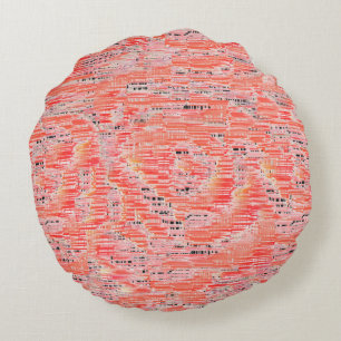 Narrow-zalm en perzikmozaïekeffect rond kussen