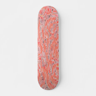 Narrow-zalm en perzikmozaïekeffect skateboard