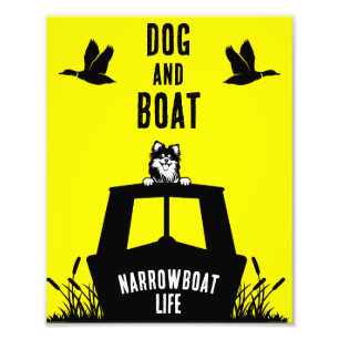 Narrowboat Canalboat Living Foto Afdruk