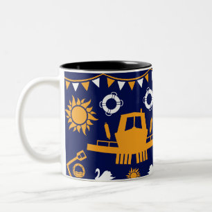 Narrowboat Decor en geschenken Tweekleurige Koffiemok