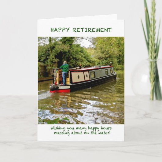 Narrowboat Happy Retirement Kaart (Voorkant)