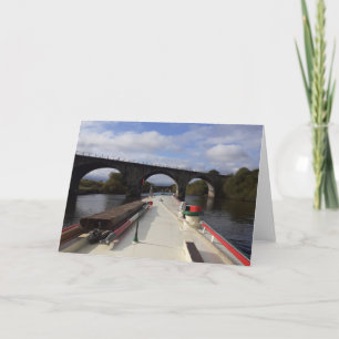 Narrowboat thema kaart. Leeg voor je eigen bericht Kaart