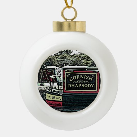 NARROWBOATS KERAMISCHE BAL ORNAMENT (Voorkant)