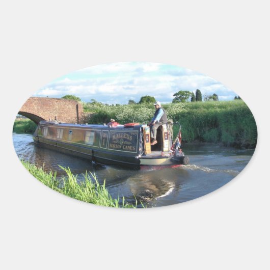 NARROWBOATS OVALE STICKER (Voorkant)