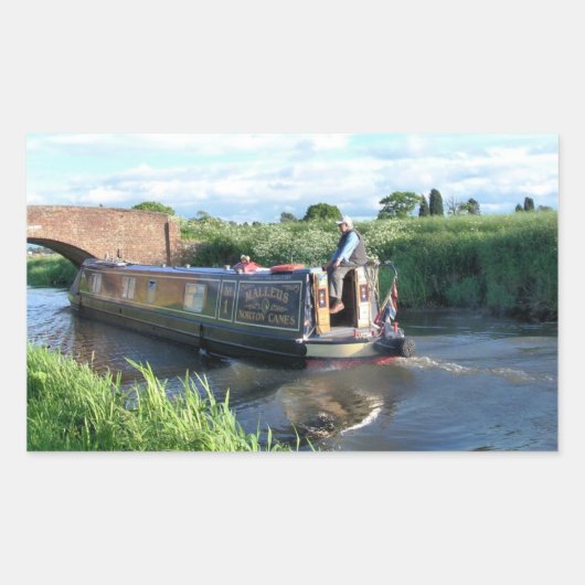 NARROWBOATS RECHTHOEKIGE STICKER (Voorkant)