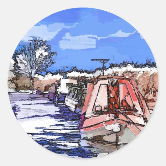 NARROWBOATS RONDE STICKER (Voorkant)