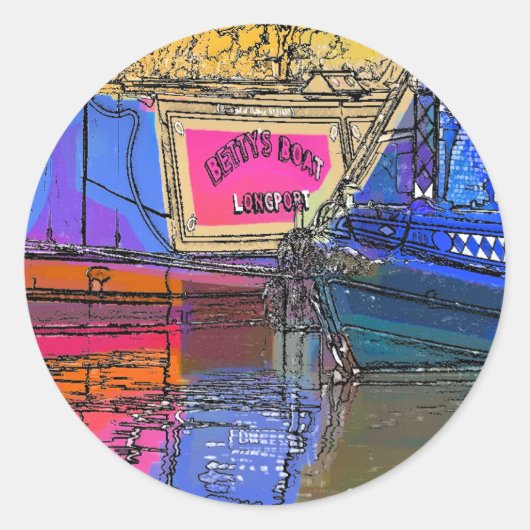 NARROWBOATS RONDE STICKER (Voorkant)