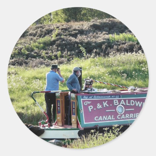 NARROWBOATS RONDE STICKER (Voorkant)