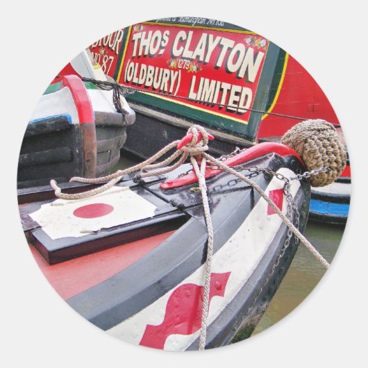 NARROWBOATS RONDE STICKER (Voorkant)