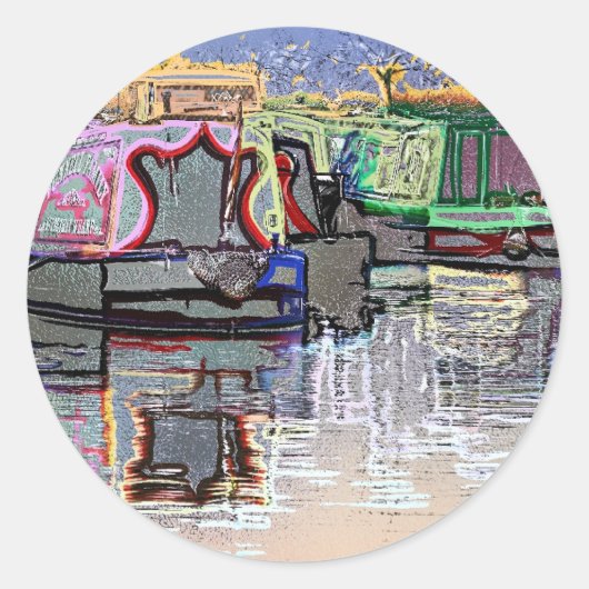 NARROWBOATS RONDE STICKER (Voorkant)