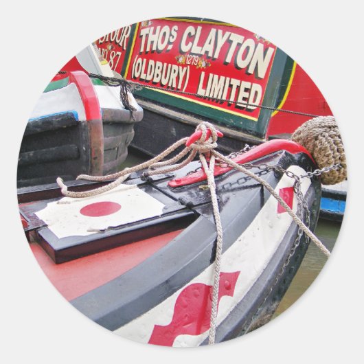 NARROWBOATS RONDE STICKER (Voorkant)