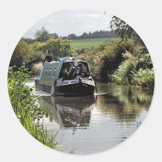 NARROWBOATS RONDE STICKER (Voorkant)