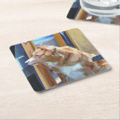 NARROWBOATS VIERKANTE KARTONNEN ONDERZETTER (Schuin)