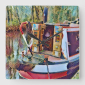 NARROWBOATS VIERKANTE KLOK (Voorkant)