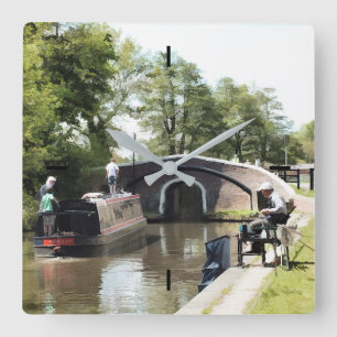 NARROWBOATS VIERKANTE KLOK
