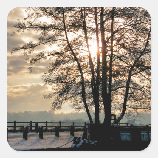 NARROWBOATS VIERKANTE STICKER (Voorkant)