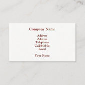 NARROWBOATS VISITEKAARTJE (Achterkant)