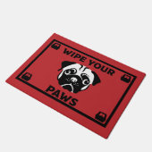 Narrowboot Canalboot Pug Dog Deurmat (Schuin)