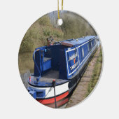 Narrowboot onbedwingbaar keramisch ornament (Links)