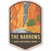 Narrows Zion National Park Sticker (Voorkant)