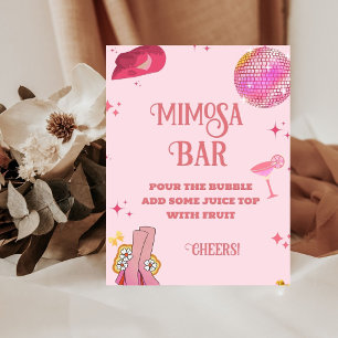 Narshville Bachelorette Mimosa Bar Tafelbord Reclamebord Met Voetstuk