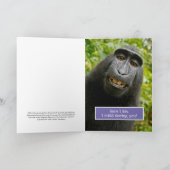 Naruto de Crested Macaque Monkey Selfie Kaart (Binnen)