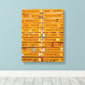 Narvik wegwijzer canvas afdruk (Insitu (Houten vloer))