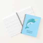 Narwal kind staart walvis notitieboek (Binnen)