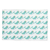 Narwala Magical Arctic Whale Cartoon Kussensloop (Achterkant)