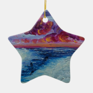 Narwals in het Noordpoolgebied Keramisch Ornament