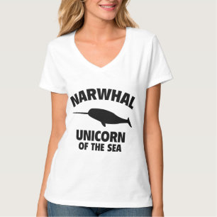 Narwalvisunicorn van het Zee T-shirt