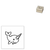 Narwhal 1 rubberstempel (Gestempeld)