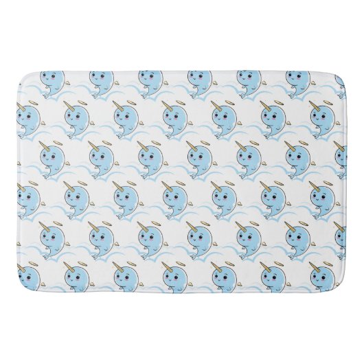 Narwhal Angel Cutie Badmat (Voorkant)