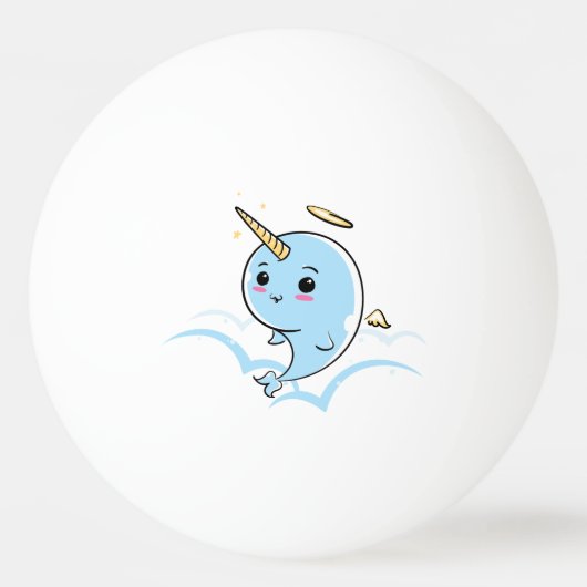 Narwhal Angel Cutie Pingpongballen (Voorkant)