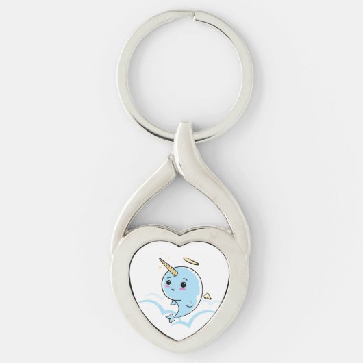 Narwhal Angel Cutie Sleutelhanger (Voorkant)